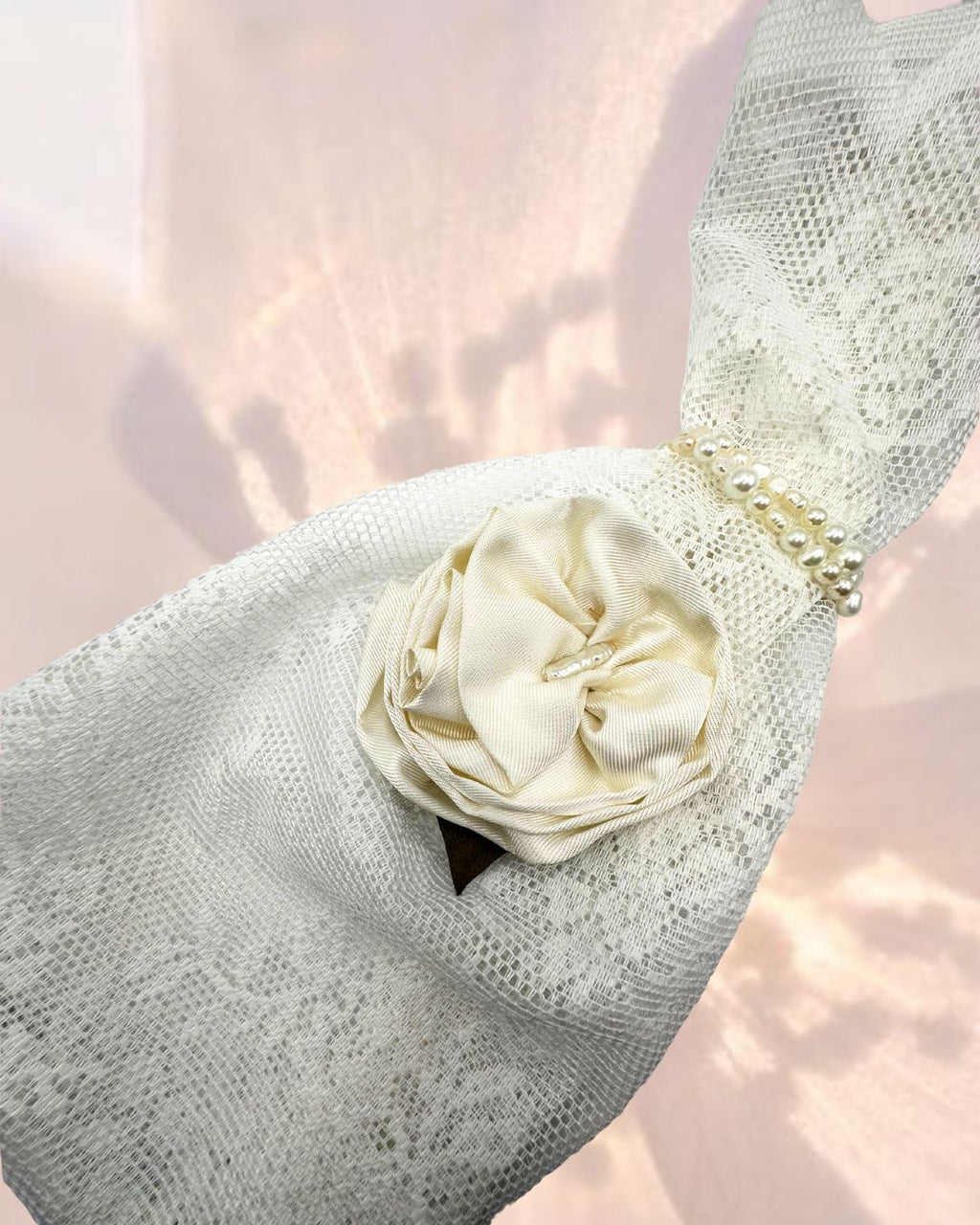 hand-sewn flower brooch
