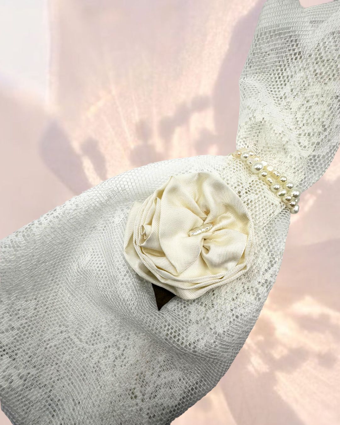 hand-sewn flower brooch