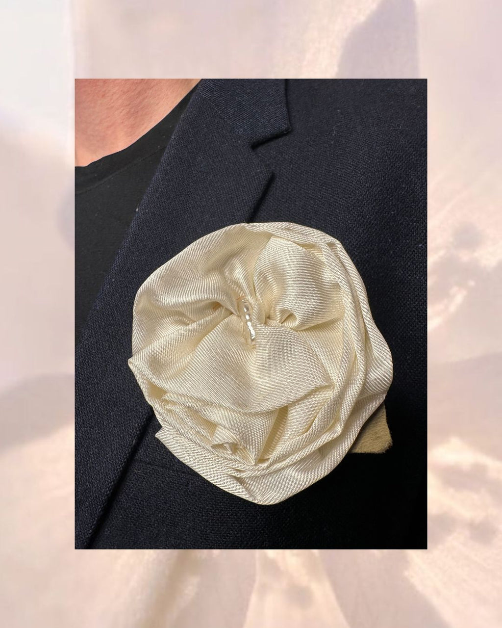 hand-sewn flower brooch